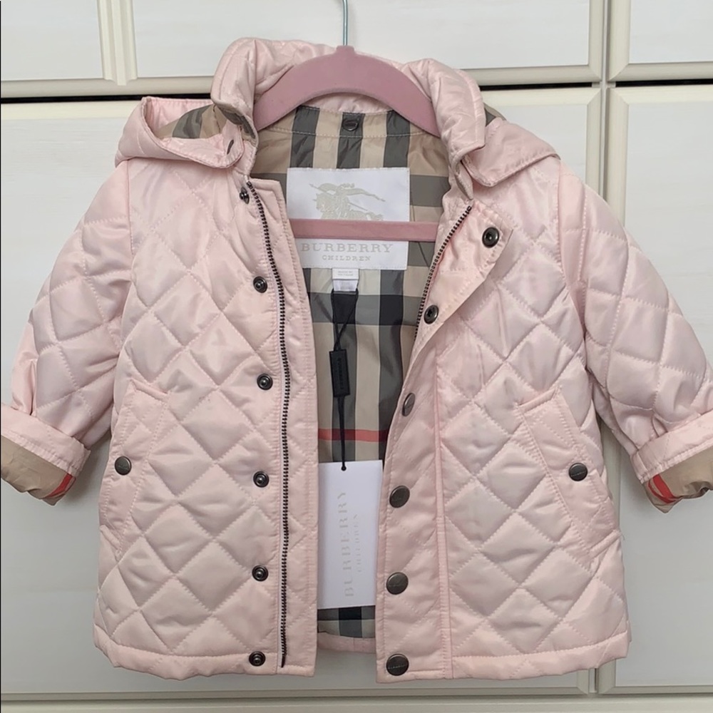 Girls Burberry jacket light pink